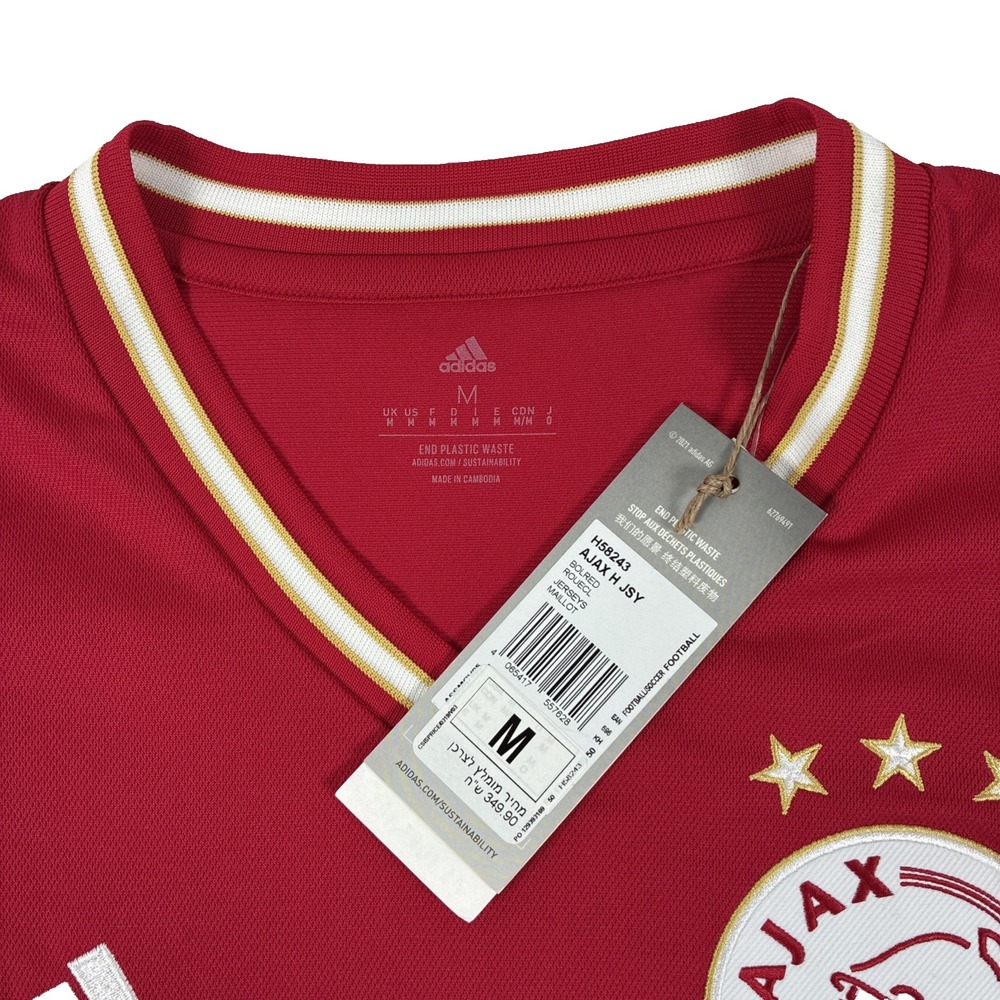 New adidas Ajax Amsterdam Home Soccer Jersey Men's Size Medium Red/White NWT - Picture 4 of 9